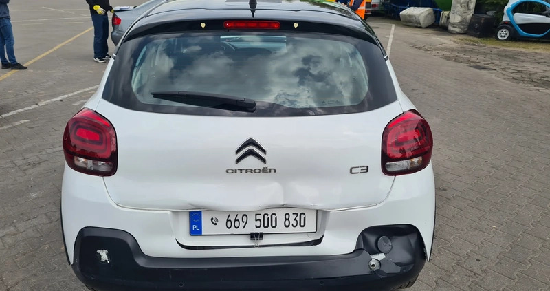 Citroen C3 cena 22000 przebieg: 79765, rok produkcji 2018 z Chrzanów małe 67